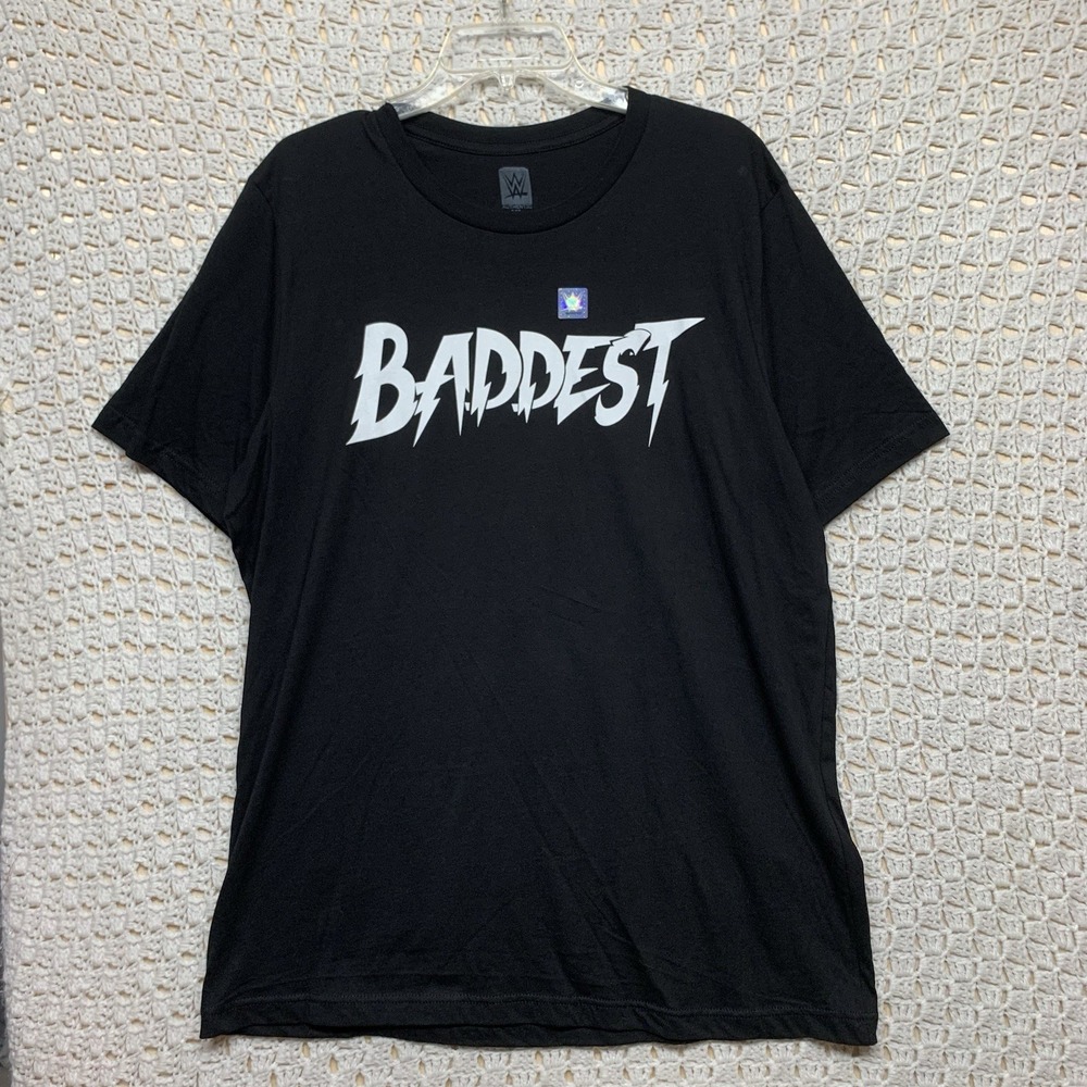 WWE Baddest T-shirt XL Black Authentic Womans Black Short Sleeve 100%Cotton